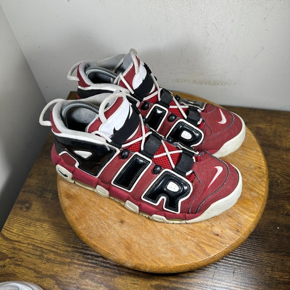 Nike Air More Uptempo 96 Varsity Bulls Red Black White 921948-600 Mens Size 11